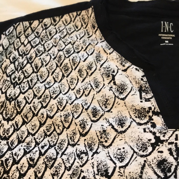 Brand new INC, reptile print v-neck T-Shirt. - Picture 5 of 6